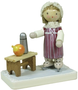 Flade Mädchen mit Schlittschuhen  (Flade 5427) Mädchen mit Schlittschuhen